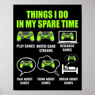Poster Jeu Vidéo Joueur Drôle Que Je Fais Dans Mon S