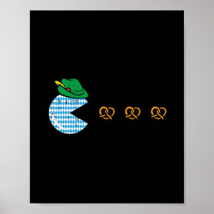 Poster Jeu vidéo Manger Bretzels Joueurs Garçons Enfants