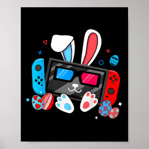 Poster Jeu Vidéo Oeufs Bunny Costume Pâques Garçons Enfan