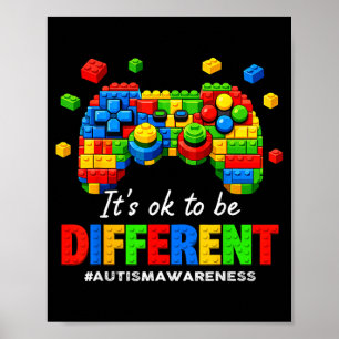 Poster Jeu vidéo pour la sensibilisation à l'autisme Bloc