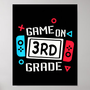 Poster Jeu Vidéo sur 3e année Cool Équipe Enfants Troisiè