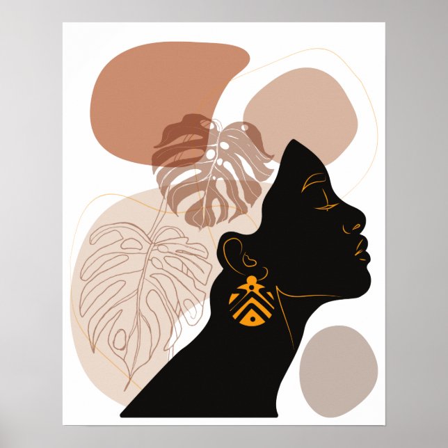 Poster Jeune belle femme afro-américaine (Devant)