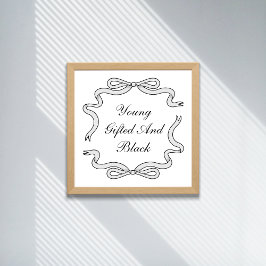 Poster Jeune, cadeau et noir