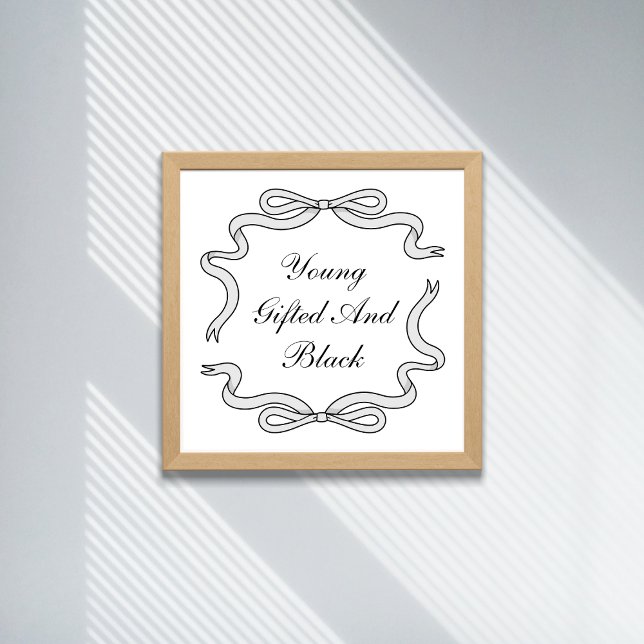 Poster Jeune, cadeau et noir (Créateur téléchargé)