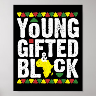 Poster Jeune Dashiki noir doué Histoire de la fierté afri