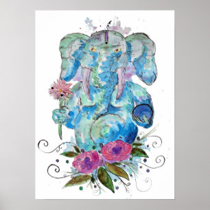 Poster Jeune Dieu Hippie