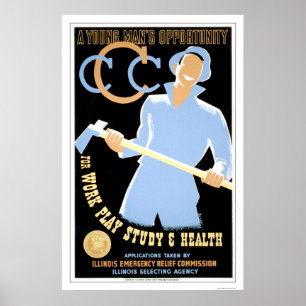 Poster Jeune équipe l'occasion WPA 1941