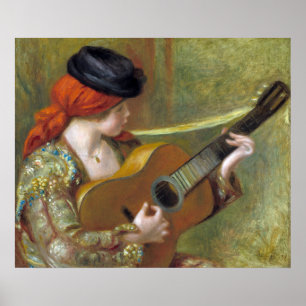 Poster Jeune Espagnole avec guitare de Renoir