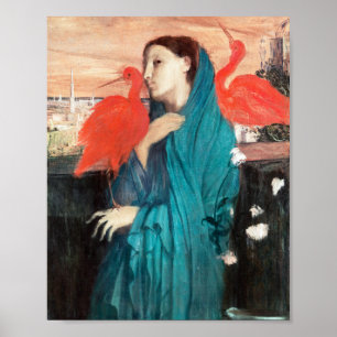 Poster Jeune femme avec Ibis par Edgar Degas