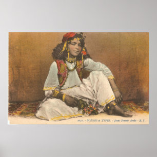 Poster Jeune Femme De Tunisie 1910