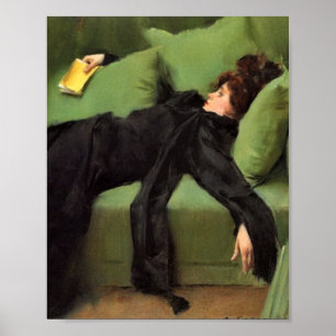 Poster  Jeune Femme Décadente Après La Danse Céramique Ju