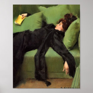 Poster Jeune Femme Décadente Après La Danse Céramique Jus