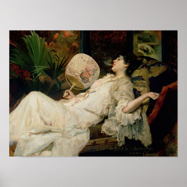 Poster Jeune femme fume, 1894 (Devant)