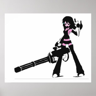 Poster Jeune fille de Minigun !