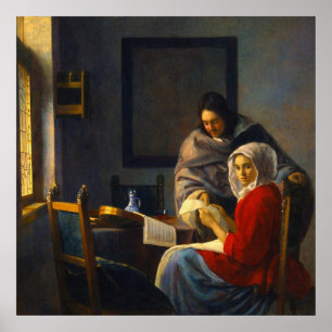 Poster Jeune fille interrompue à sa musique par Johannes 