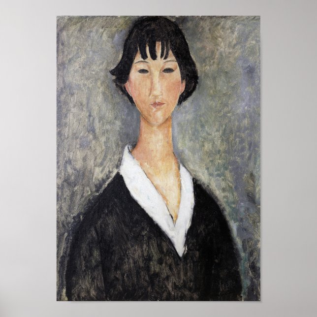 Poster Jeune fille noire haïe, Modigliani (Devant)