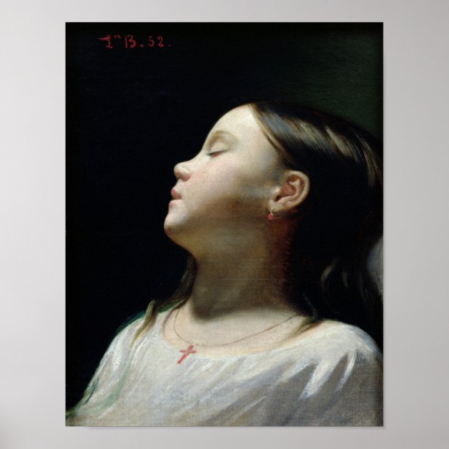 Poster Jeune fille qui dort, 1852 (Devant)