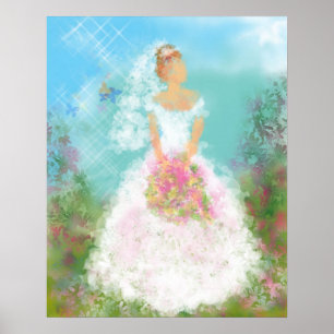 Poster Jeune mariée de réflexion
