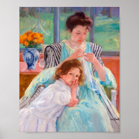 Jeune mère coudre, Mary Cassatt