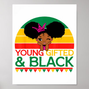 Poster Jeune Noir Doué Dashiki Fierté Africaine Histoire 