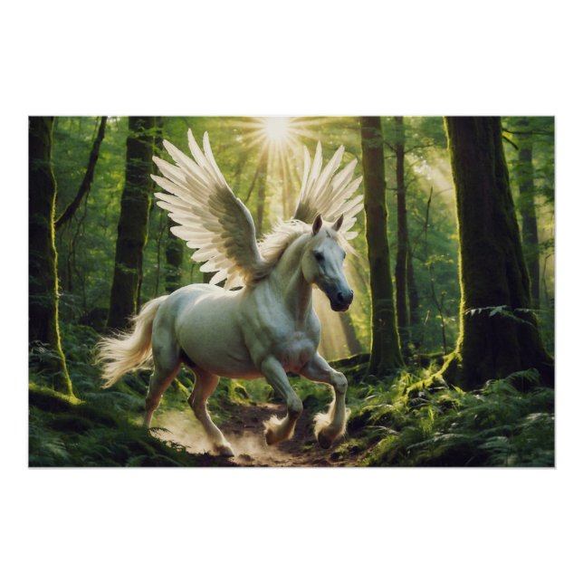 Poster Jeune Pegasus forestier (Devant)