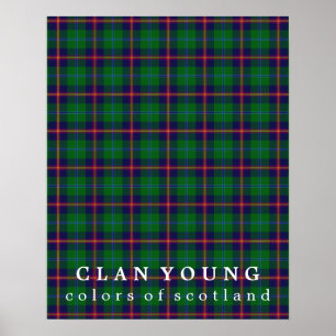 Poster Jeunes couleurs de clan de tartan de l'Ecosse