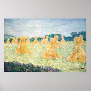 Poster Jeunes dames de Giverny effet soleil par Claude Mo
