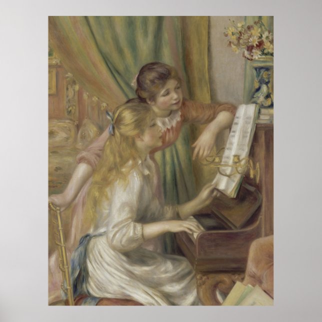 Poster Jeunes filles au piano (Devant)