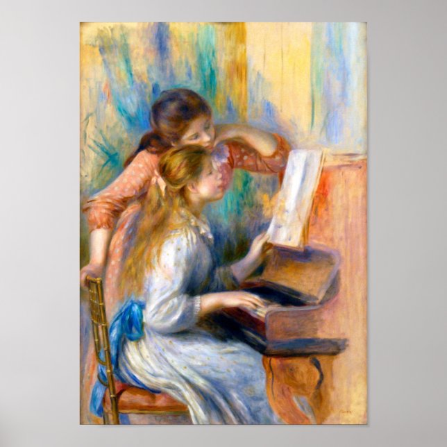 Poster Jeunes filles au piano, Renoir (Devant)