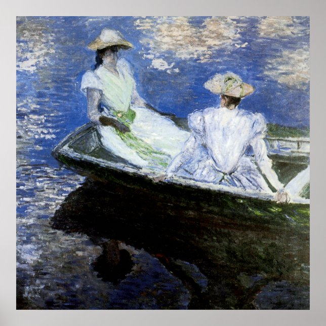 Poster Jeunes filles dans le bateau d'aviron (Devant)