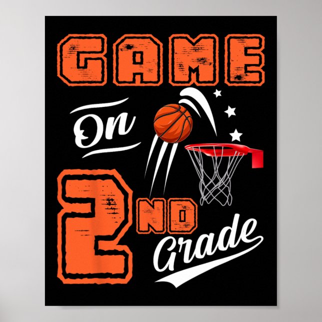Poster Jeux Amusants Sur Le Basket De Deuxième Année Prem (Devant)