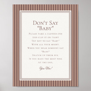 Poster Jeux de Baby Shower Espresso Martini Bébé en Route
