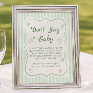 Poster Jeux de Baby Shower Marché des Producteurs N'inter
