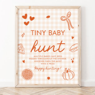 Poster Jeux de chasse au bébé pour Baby Shower automnale