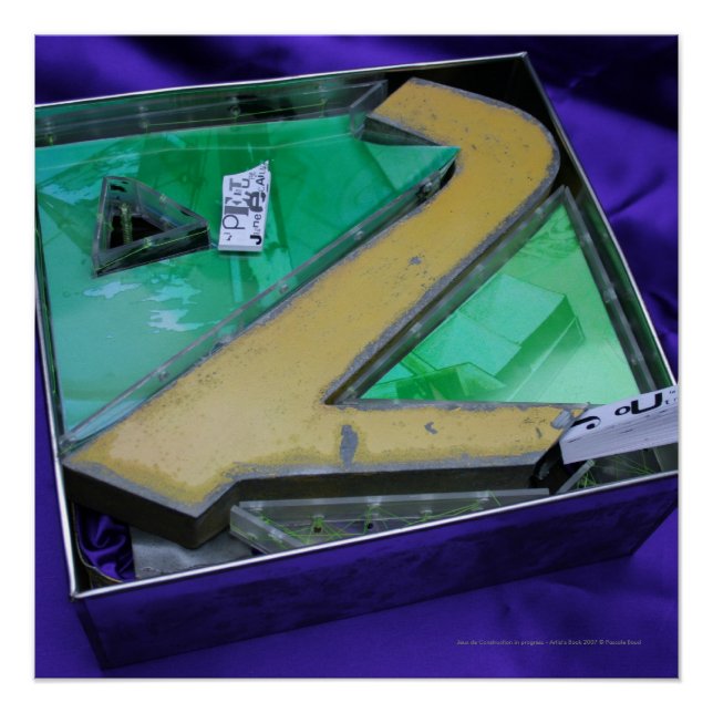 Poster Jeux de Construction Lettres métalliques Boîtes Po (Devant)