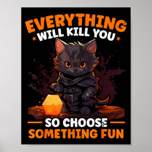 Poster Jeux de rôle Rpg Jouer D20 Jeux de société Drôles