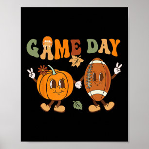 Poster Jeux de Thanksgiving de jour de Pâques Football de
