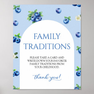 Poster Jeux des traditions familiales pour une Baby Showe