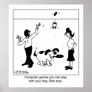 Poster Jeux d'ordinateur pour votre chien