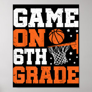 Poster Jeux Drôle Sur Le Basket De 6E Année Premier Jour