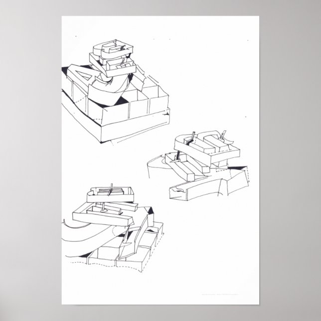 Poster Jeux du bâtiment 3 lettres empilées Dessin 18 P (Devant)