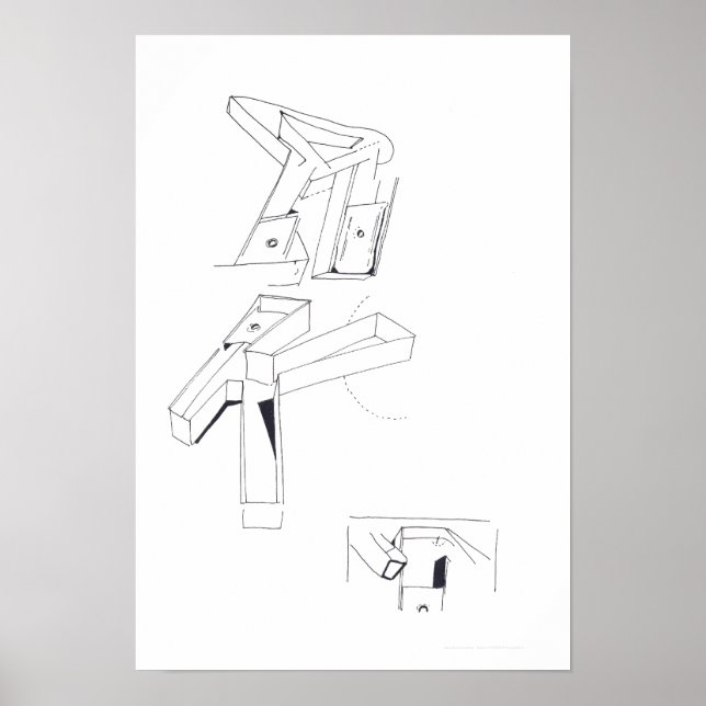 Poster Jeux du bâtiment K Monogramme Dessin 19 C (Devant)