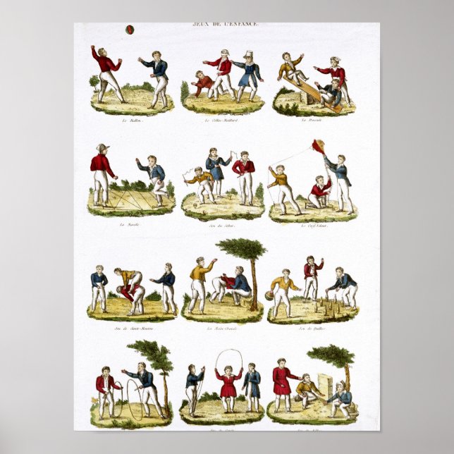 Poster Jeux pour enfants, 1810 (Devant)