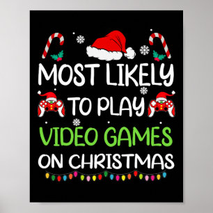 Poster Jeux Vidéo Les plus probables Joueur de famille No