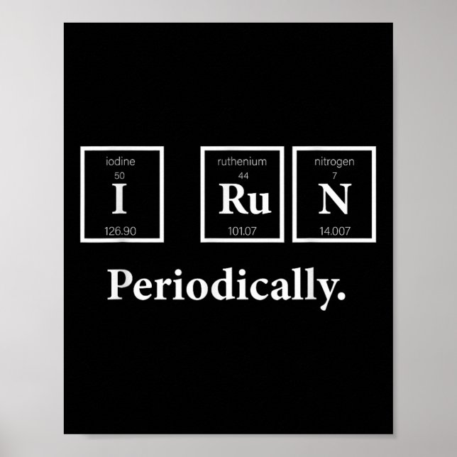 Poster J'Exécute Périodiquement Science Nerd Enseignant R (Devant)