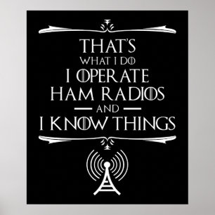 Poster J'Exploite Des Radios De Jambon Et Je Connais Les