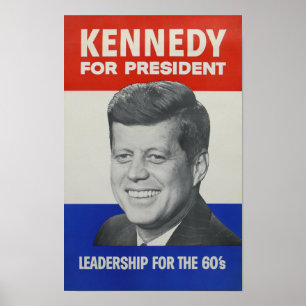 Poster JFK - John Kennedy pour le président 🇺 🇸