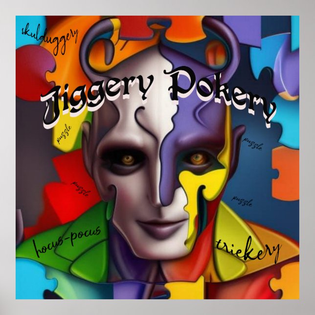 Poster Jiggery Pokery - superhéros ou méchant ? (Devant)
