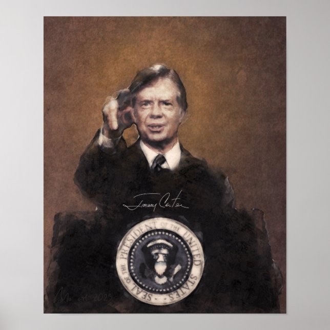 Poster Jimmy Carter | La peinture du président américain (Devant)