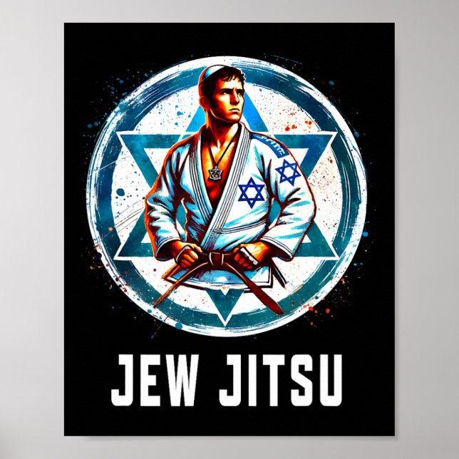 Poster Jitsu Karate Funny Hanukkah (Devant)